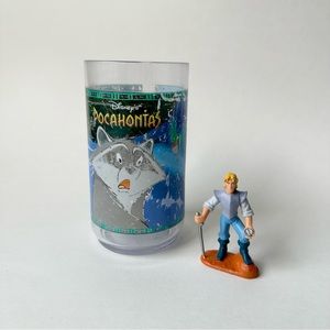 Vintage Pocahontas Burger King cup and figure Bundle